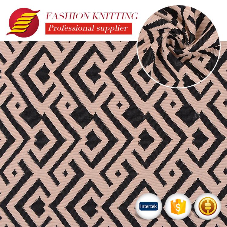 fabrics textiles plain wholesale clothing jacquard fabric in polyester with spandex