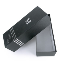 Long Matt Black Wine Box -logotyp