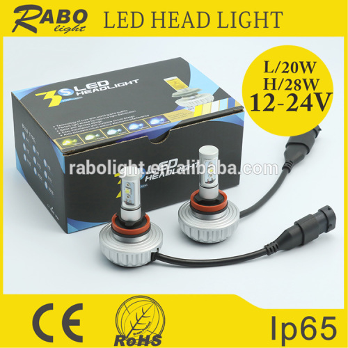 factory supply high quality h4 h7 h9 h11 led headlight replace halogen bulb all in one h11 led connector