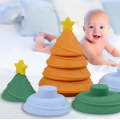 Custom Christmas Tree Sensory Toy Silicone Nesting Stacker