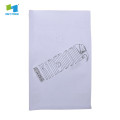 Empty clear white stand up food packaging pouches