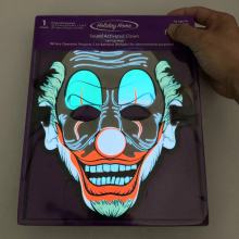 LED Light Up Rave Mask - Sound Activated EL Panel for DJ, Club, Halloween