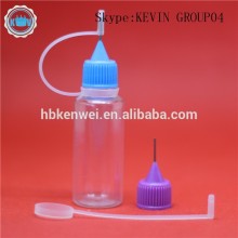 20ml pet dropper bottle comestic bottle with screw metal needle tip cap pet bottle