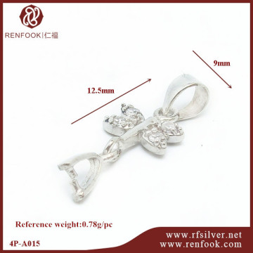 Guangzhou jewellery making supplies 925 silver bail for pendant
