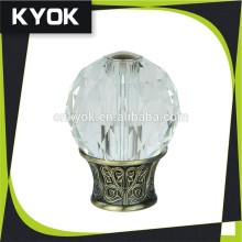 KYOK living room glass curtain rod finials ,curtain accessories