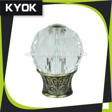KYOK living room glass curtain rod finials ,curtain accessories