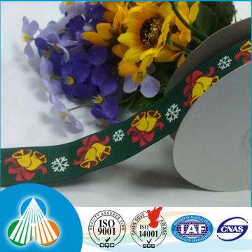 for chirstmas use single face printed grosgrain ribbon