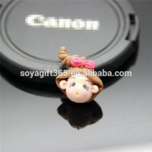 Bow Braid Little Girl Doll Polymer Clay Micropore Bead Fit Jewelry Making