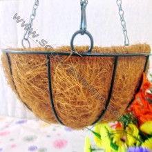 Hot Sale 12inch Wrought Iron Garden Coco Liner Hanging Planter,Hanging Basket Planter, Metal Hanging Plant Basket