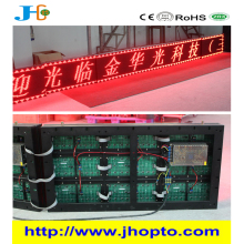 P10 single red color semi-outdoor scrolling message led advertising board