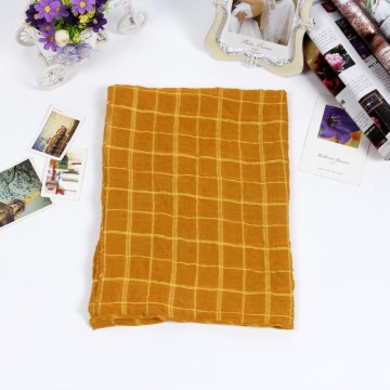 Pure Color Plaid scarf 15024