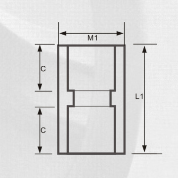 Soquete ASTM Sch80 Upvc cor cinza escuro