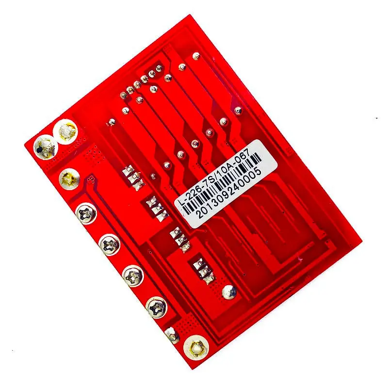 7s 10A PCM BMS for 24V 25.2V 25.9V Li-ion/Lithium/ Li-Polymer 21V 22.4V LiFePO4 Battery Pack Size L80*W60*T9mm (PCM-L07S10-226)