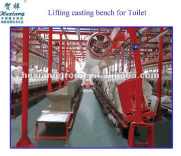 Lifting casting machine for wc