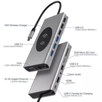 Docking station para laptop 15 em 1