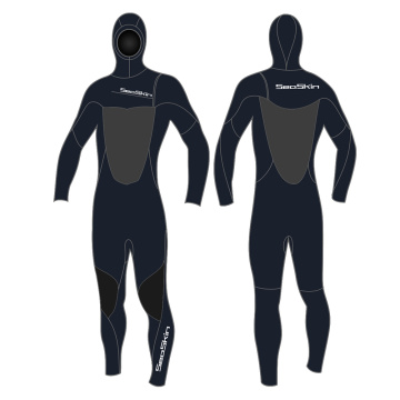 Seaskin 5/4mm Men&#39;s Hooded Chest Zip Wetsuit