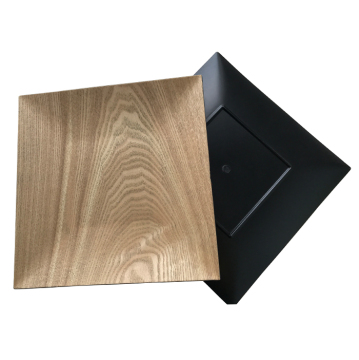 Square Wood Veneer Plastic Plate