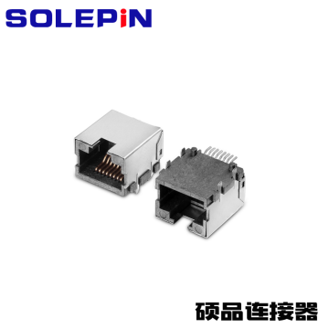 RJ JACK 8P Single Layer SMT RJ45 Connector