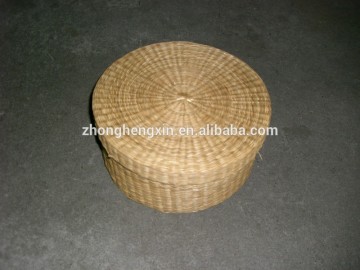Handmade maize natural casket with cover funeral products