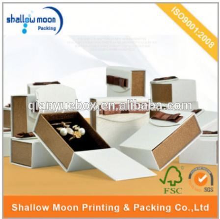 Customized Paper customized white cardboard jewelry box