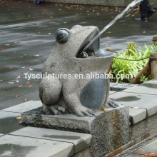 Modern western decor stone amphibious animal grey marble frog water fountain