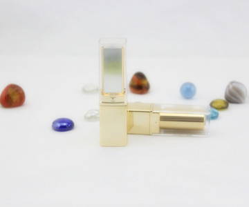 Charming Square Gold Lipstick Tube