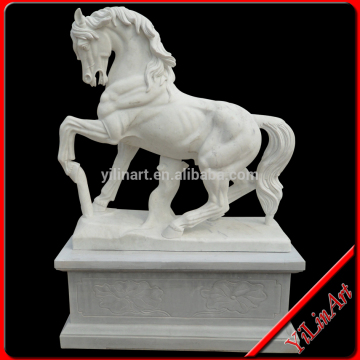 white stone horse statue, garden horse, outdoor stone horse statue