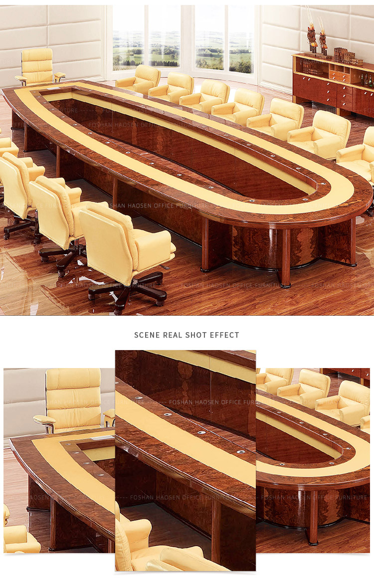 Luxury office boardroom wood furniture Boss manager Negotiating tables Big meeting conference room table