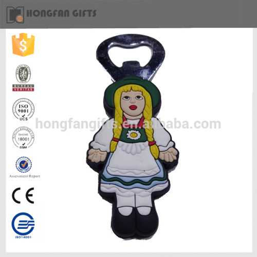 home use girl shape high quality bottle cap opener for suvenir