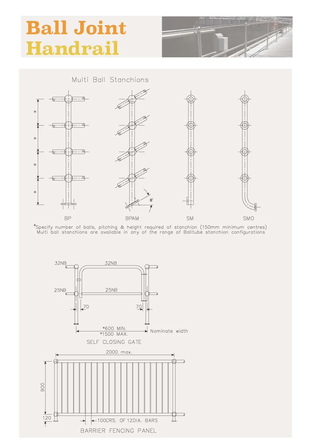 Jimu Hot DIP Galvanized Balltube Stanchion Post Handrail Stanchion Fence Stanchion Post