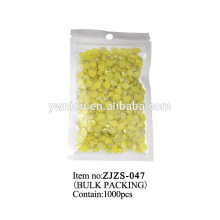 Japanese popular candy color stone with gold&silver foil resign stone for nail art decoration