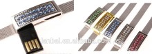 2015 diamond decorated wristband with u-disk