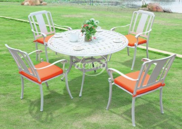 hotsale white cast aluminum outdoor furniture/ cast aluminum garden furniture