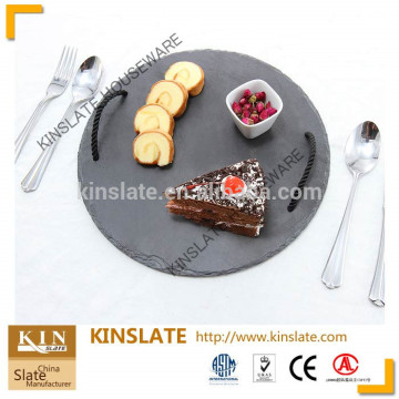 Kinslate Factory Direct Dark Slate Cheese Board,Black Slate Cheese Board,Board Round Slate Plate