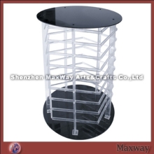 Acrylic Revolving Clear and Black Ear Nail/Pin/Earbob/Pendants/Earrings Display Holder/Showcase