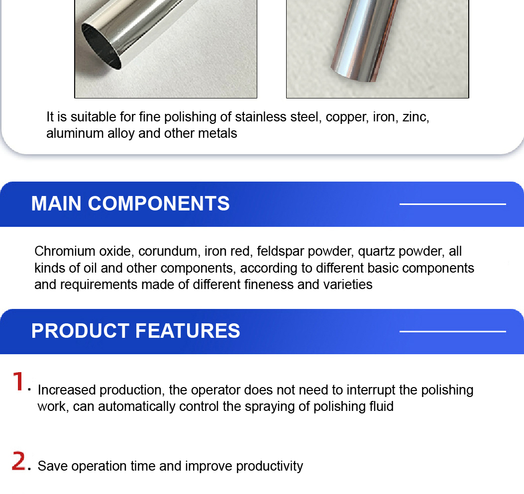 HENGHUA 2022 Liquid polishing compound White buffing wax for stainless steel mirror polishing