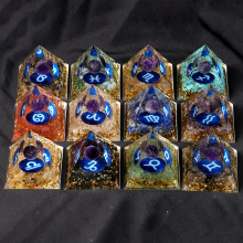 Ramdon Orgonite Pyramid for constellation Positive Energy Attracts Lucky Success