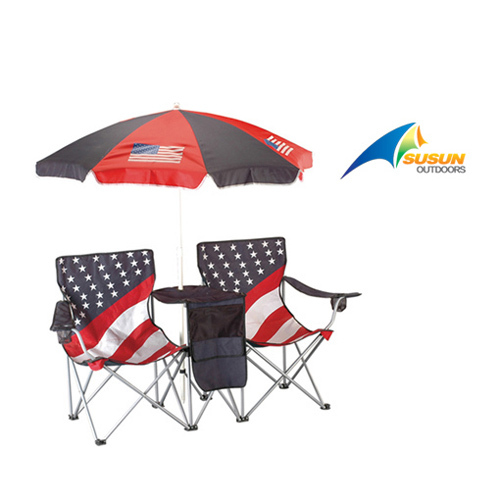 2 Seats Chair With Umbrella