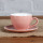 Red magnesia 3oz cup and saucer