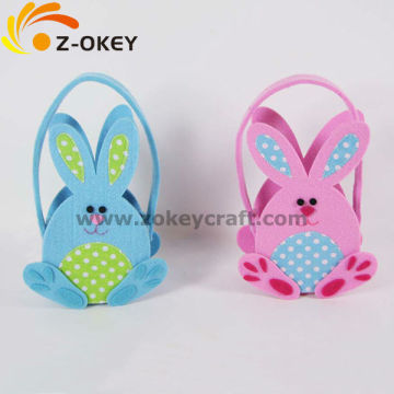 Rabbit shape Easter decorations felt basket