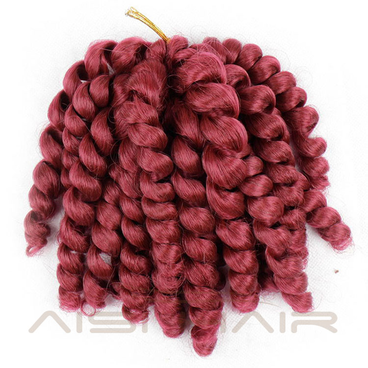 Aisi Hair 8inch Jumpy Wand Curl Crochet Braids 20 Roots Jamaican Bounce Synthetic Crochet Hair Extension for Black Women