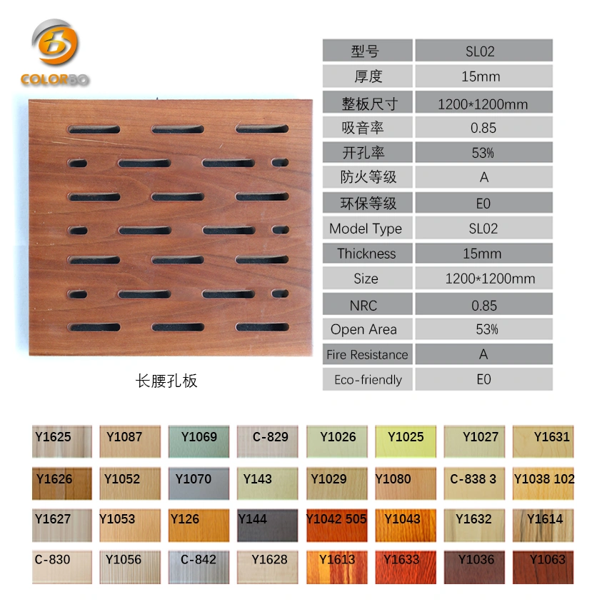 MDF Board Sound Proofing Material Slot Wooden Timber Acoustic Wall Panels