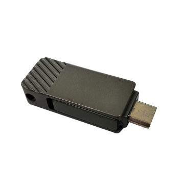 Черный поворотный металлический USB -накопитель