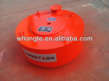 Suspended dry conveyor electromagnetic overband magnet