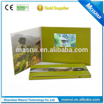 Creative customized gifs or presents Digital Booklet Calendar/LCD Video Brochure Card, TFT Screen For Video Greeing Card