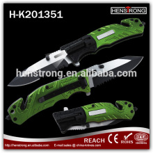 Professional Survival Tool Folding Pocket Knife with Flashlight