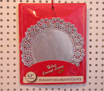Foil Round Doily 6.5inch Silver