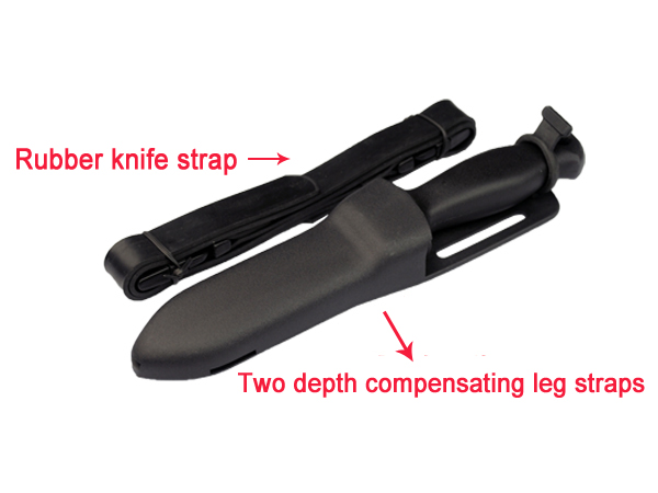 Divtop Diving Survival Compact spearfishing, Black Stainless Steel Point Tip BCD dive Knife.