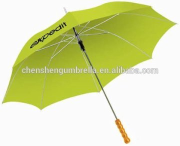 Cheaper promotion straight umbrella with wooden handle