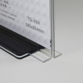 Klar akryl skrivbordsskylthållare akryl displaystativ